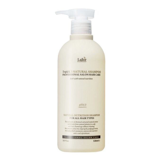 Lador Шампунь для волос с эфирными маслами Triplex Natural Shampoo, 530 мл