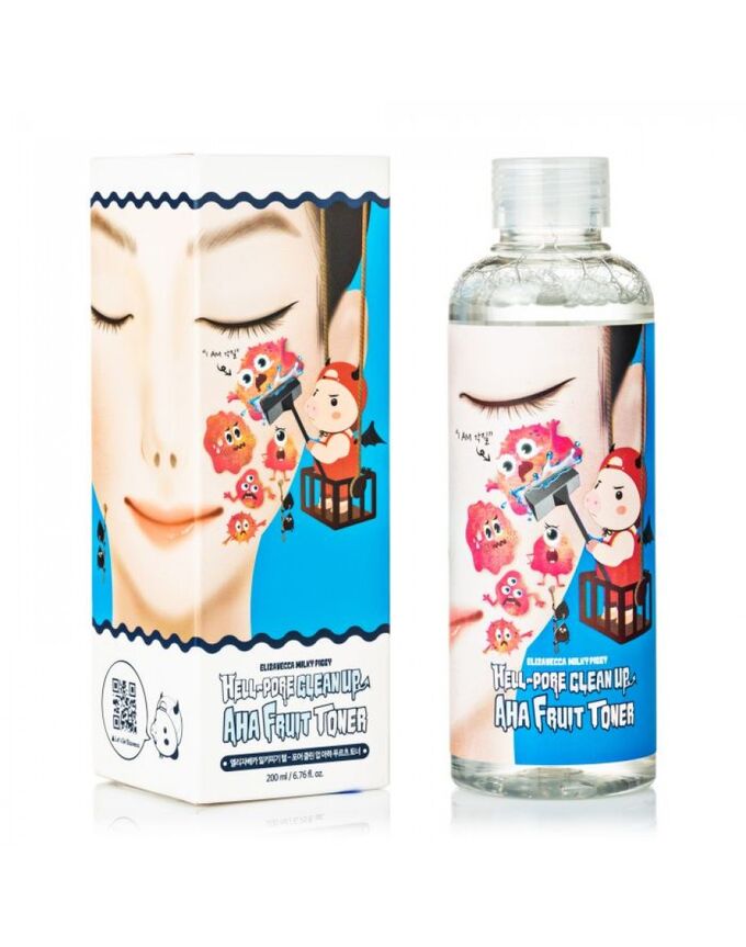 Elizavecca Тоник-пилинг с фруктовыми кислотами Hell-Pore Clean Up Aha Fruit Toner