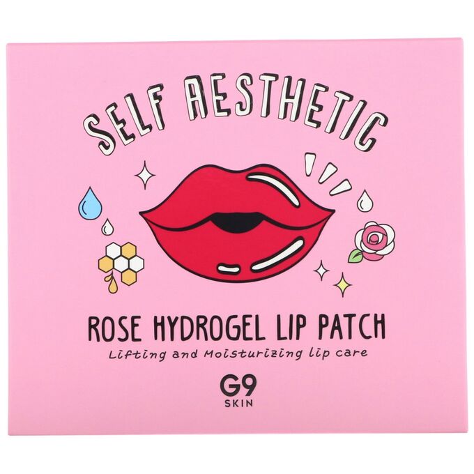 iherb G9skin, Self Aesthetic, Rose Hydrogel Lip Patch, 5 Patches, 0.10 oz (3 g)