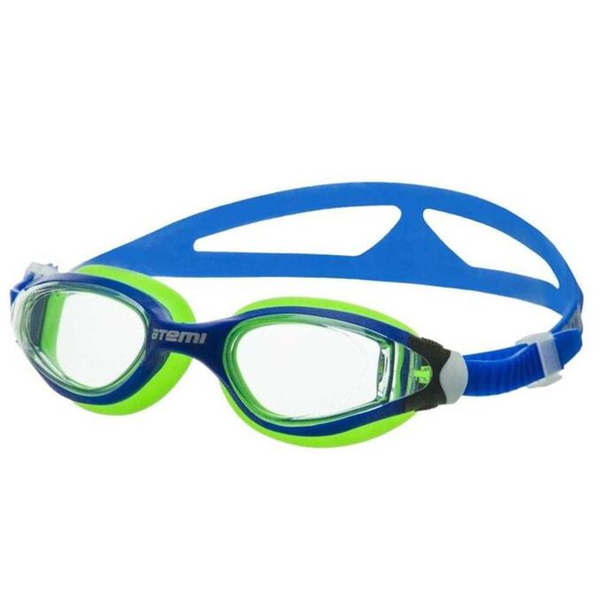 СИМА-ЛЕНД Очки для плавания Atemi B601, детские, силикон, цвет синий/салатовый