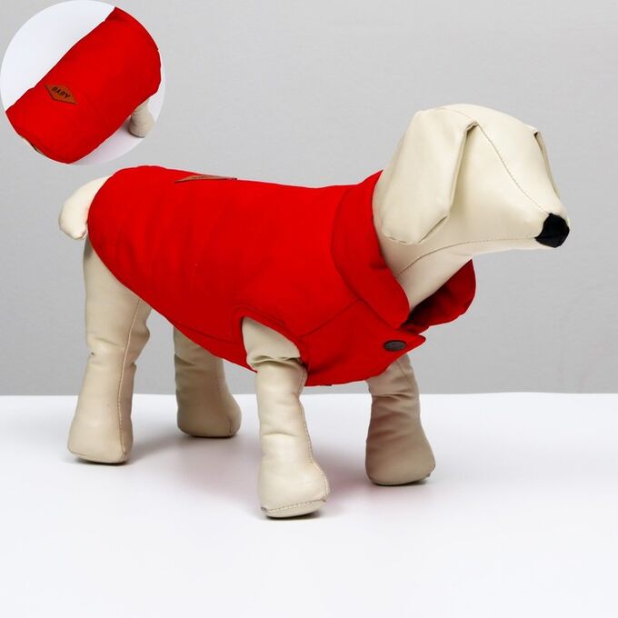 СИМА-ЛЕНД Куртка для собак, XXL (ДС 40 см, ОШ 55 см, ОГ 55 см), красная