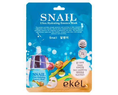 Ekel cosmetics Ekel/ Mask Pack Snail Антивозрастная тканевая маска для эластичности кожи с муцином улитки 25мл 1/600