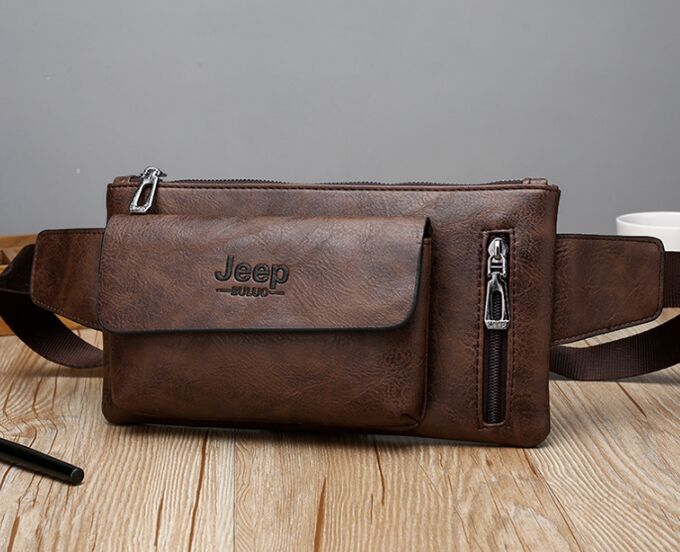 Фабричное качество Сумка мужская Jeep Buluo на пояс, плечо, спину или грудь.