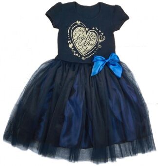 Платье нарядное воздушное (110, синий, Все на праздник)