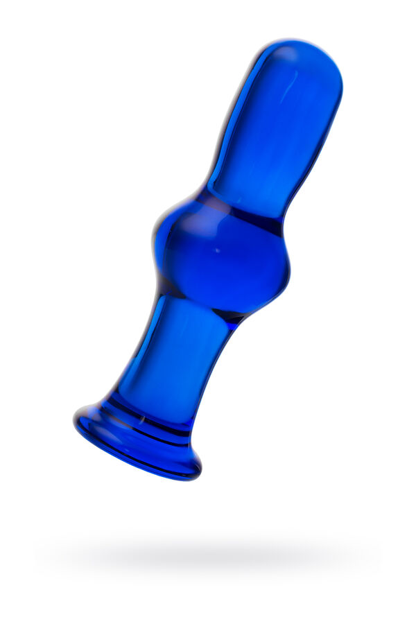 Анальная втулка Sexus Glass, стекло, синяя, 13,5 см, ? 4,5 см