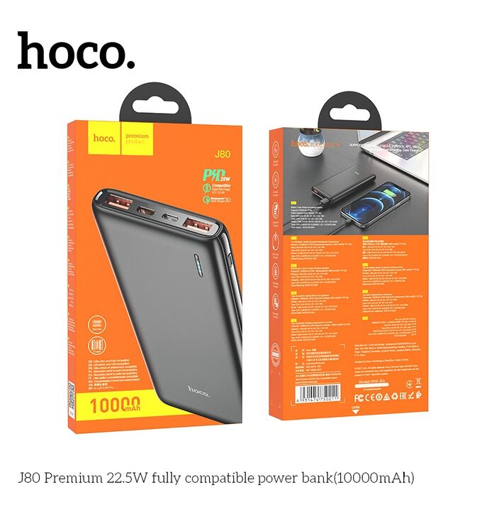 Портативный аккумулятор HOCO J80 Premium Mobi PD20W Type-C 10000 мАч Power Bank
