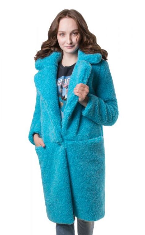 WOOLLAMB ЭКОШУБКА CLASSIC БИРЮЗА 100 СМ