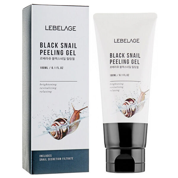 Lebelage Пилинг-гель для лица с муцином улитки LebelАge Black Snail Peeling Gel, 180мл