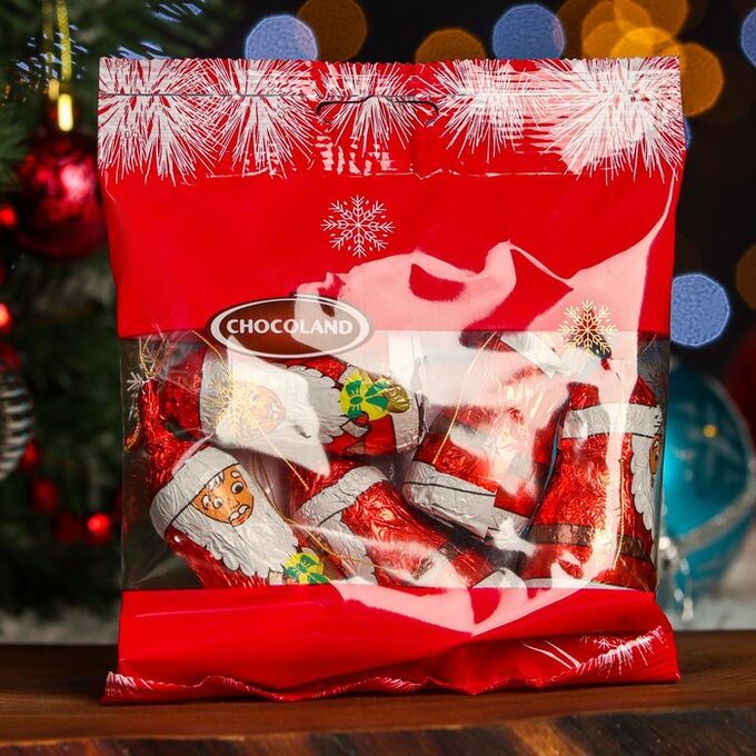 Фигурки из молочного шоколада &quot;Санта Клаус&quot; в пакете, 63 г
