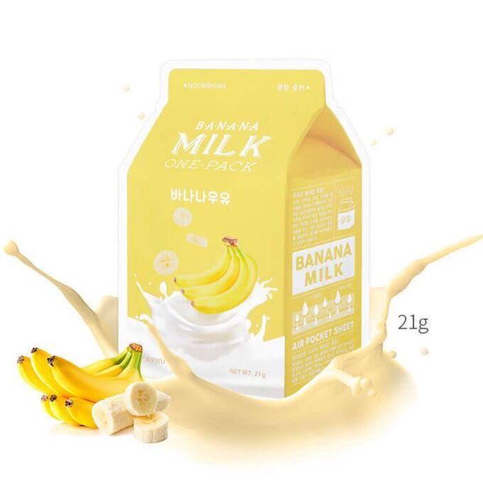A’Pieu Тканевая молочная маска для лица с экстрактом банана A&#039;PIEU Banana Milk One-Pack , шт