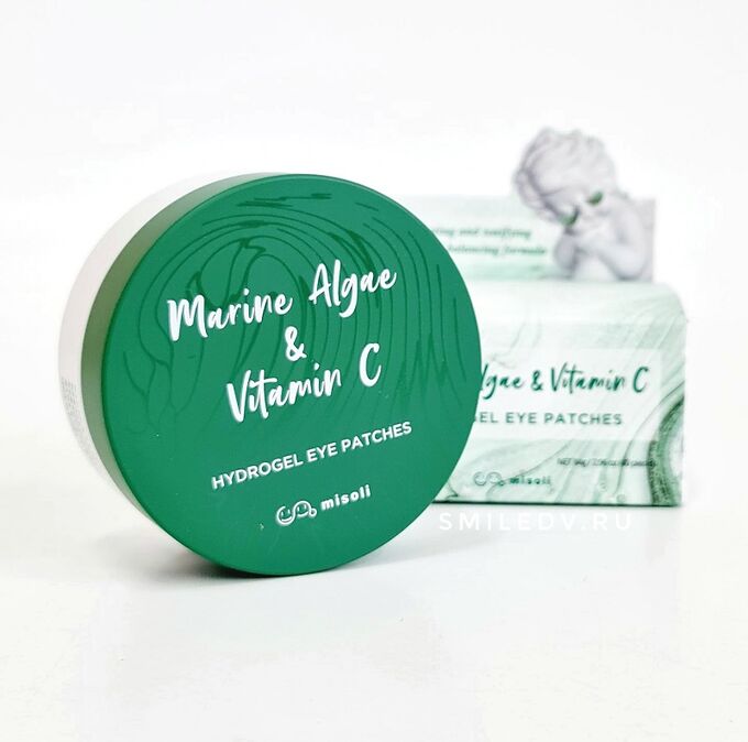 Misoli Marine Algae Vitamin C Hydrogel Eye Patch Гидрогелевые патчи с витамином С и с экстрактом морских водорослей 60 шт, шт