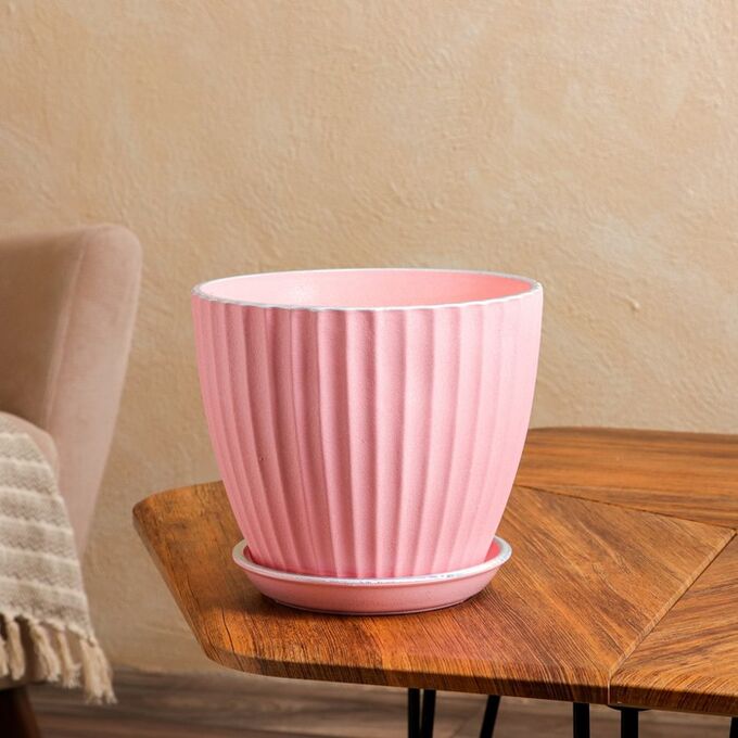 Кашпо Elegance Pink керамика schelirigh