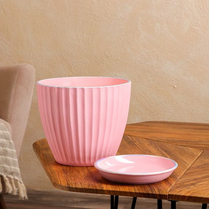 Кашпо Elegance Pink керамика schelirigh