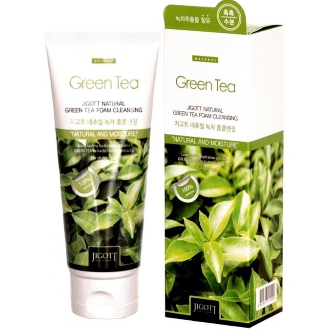 Очищающая антиоксидантная пенка для кожи лица с экстрактом зеленого чая	Jigott &quot;Natural Green Tea Foam Cleansing &quot;
