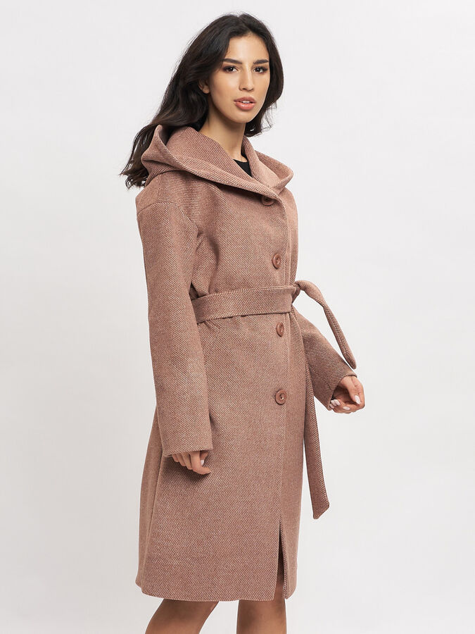Пальто демисезонное коричневого цвета 42116K