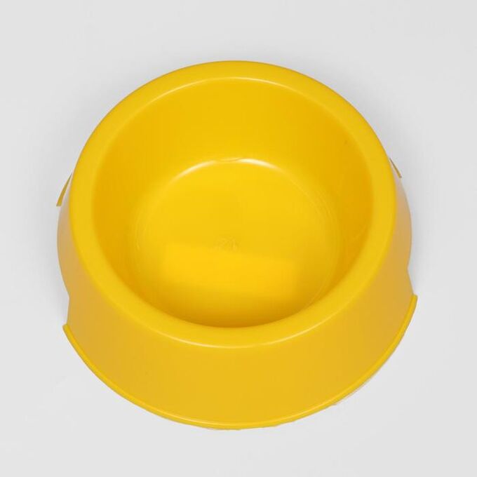 Миска пластиковая, жёлтая, 17 х 17 х 5 см, 400 мл
