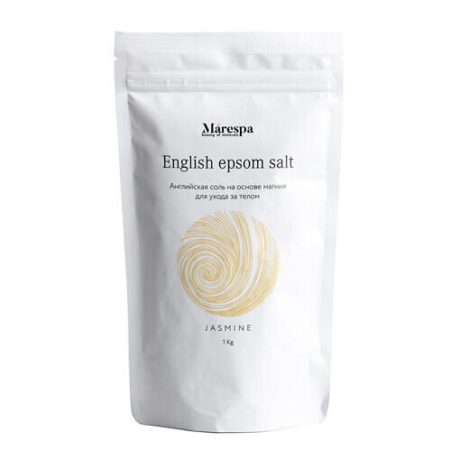Английская соль для ванн &quot;Эпсом&quot;, c эфирным маслом жасмина и ванили Marespa, 3 кг