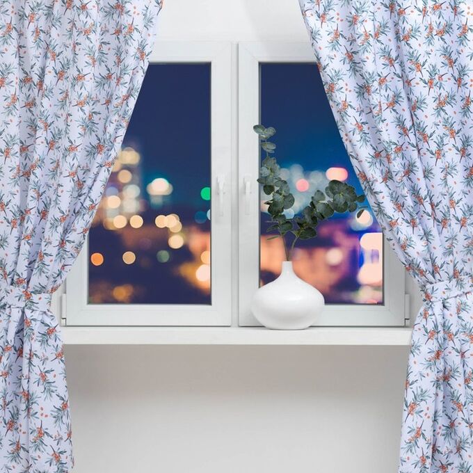 Этель Комплект штор для кухни с подхватами Berry garden 145х180см-2 шт., 100% п/э
