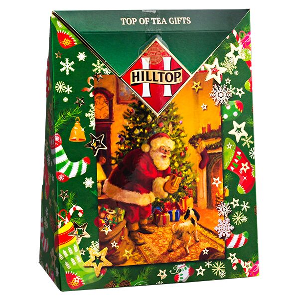 Чай HILLTOP картонный треугольник &#039;Дед мороз&#039; 50 г 1 уп.х 12 шт.