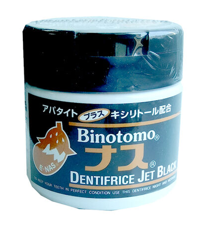 001859 &quot;Fudo Kagaku&quot; &quot;BINOTOMO-БАКЛАЖАН&quot; Отбеливающий зубной порошок с солью. Черный 50 гр. 1/36