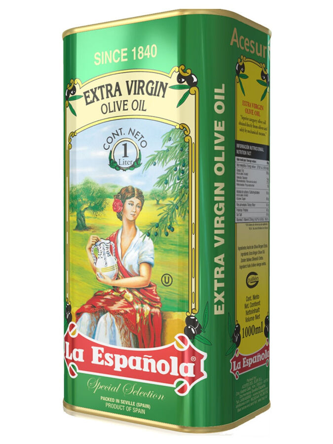 Масло оливковое нерафинированное высшего качества Extra Virgin &quot;La Espanola&quot; 1л ж/б