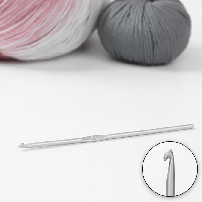 Арт Узор Крючок для вязания, с тефлоновым покрытием, d = 3,5 мм, 15 см