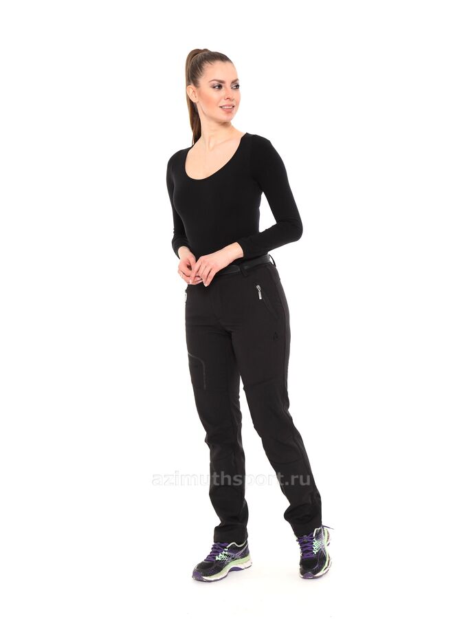 Женские брюки-виндстопперы на флисе Azimuth B 99 Черный