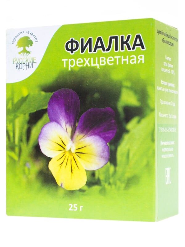 Русские корни Фиалка трехцветная трава 25 гр.