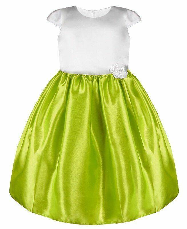 Радуга дети Нарядное салатовое платье для девочки Цвет: салатовый