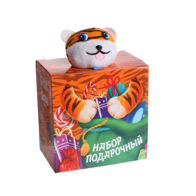 СИМА-ЛЕНД Мягкая игрушка «Тигрёнок с книжкой и раскрасками»