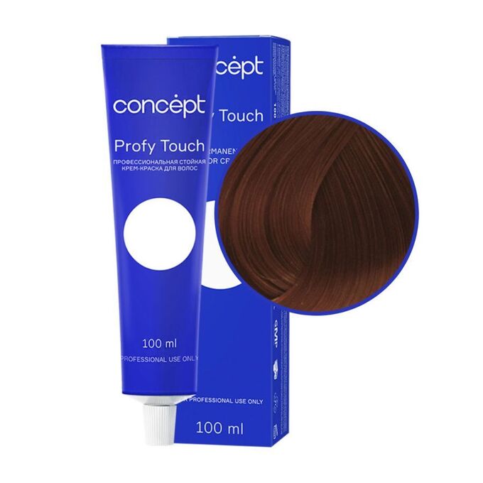Косметика Concept Profy Touch 6.4 Профессиональный крем-краситель для волос, медно-русый, 100 мл
