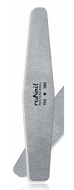 ruNail Профессиональная пилка для искусственных ногтей (серая, ромб, 150/180)