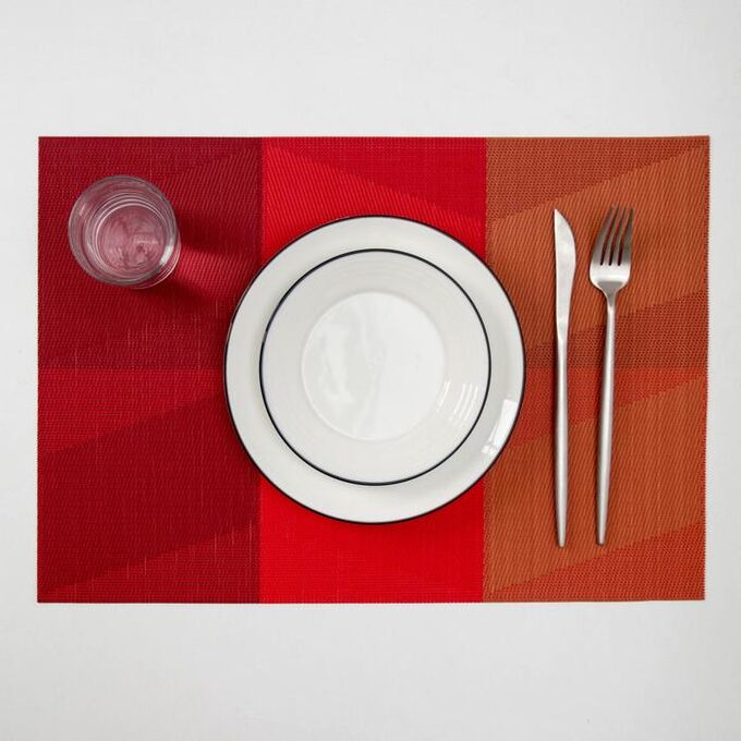 Салфетка кухонная «Пудра», 45,5?30 см, цвет красный