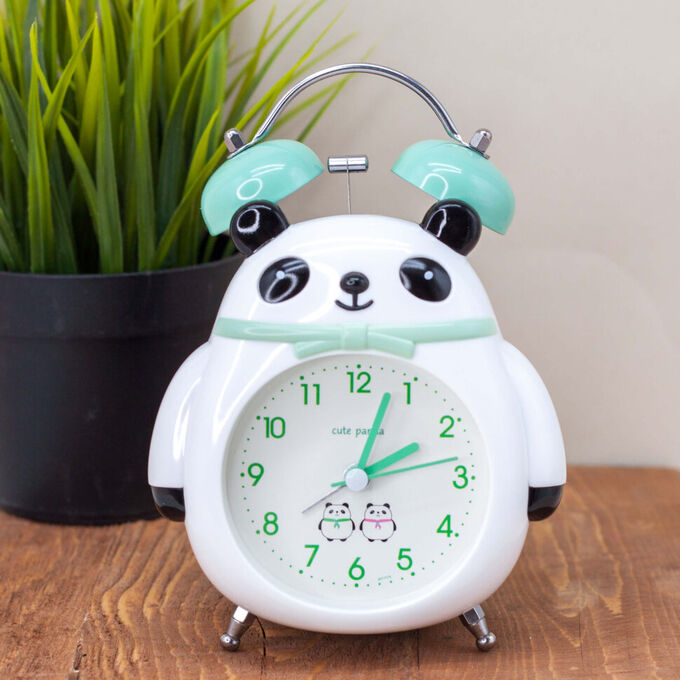 Часы-будильник &quot;Panda bow&quot;, green