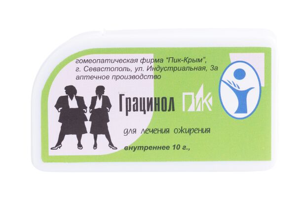 Мёд и конфитюр Грацинол-ПиК гомеопатические гранулы при ожирении 10 гр.