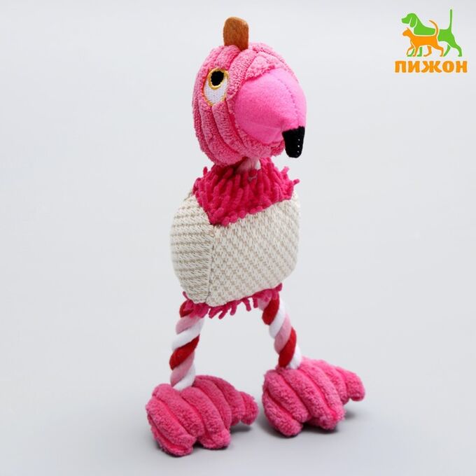 Пижон Игрушка текстильная &quot;Веселый фламинго&quot;, 28 х 6 см