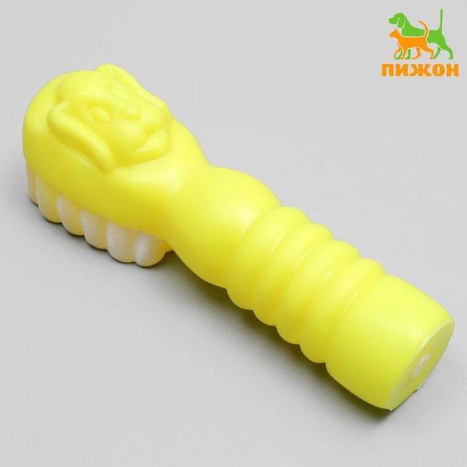 Пижон Игрушка пищащая &quot;Зубная щётка&quot; для собак, 15 х 5 см, жёлтая