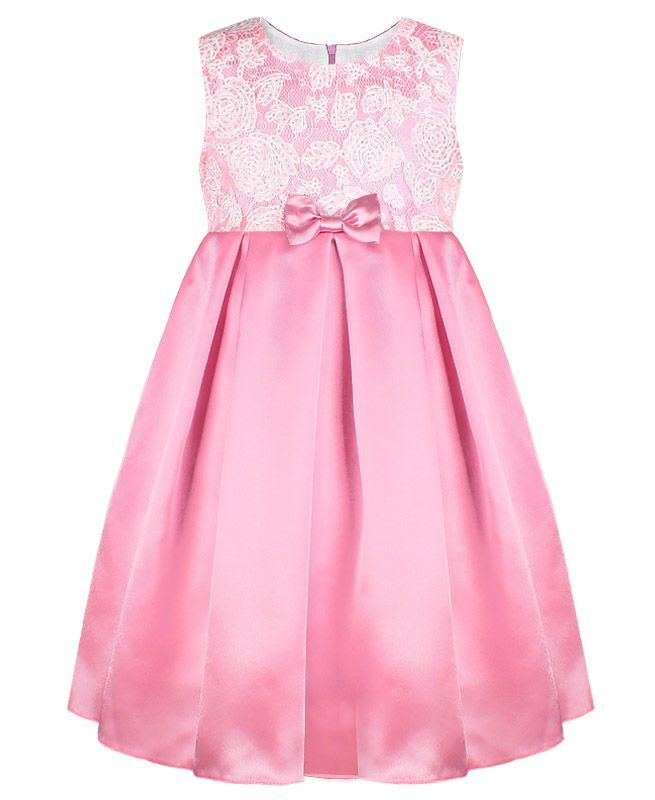 Радуга дети Розовое нарядное платье для девочки 82627-ДН18