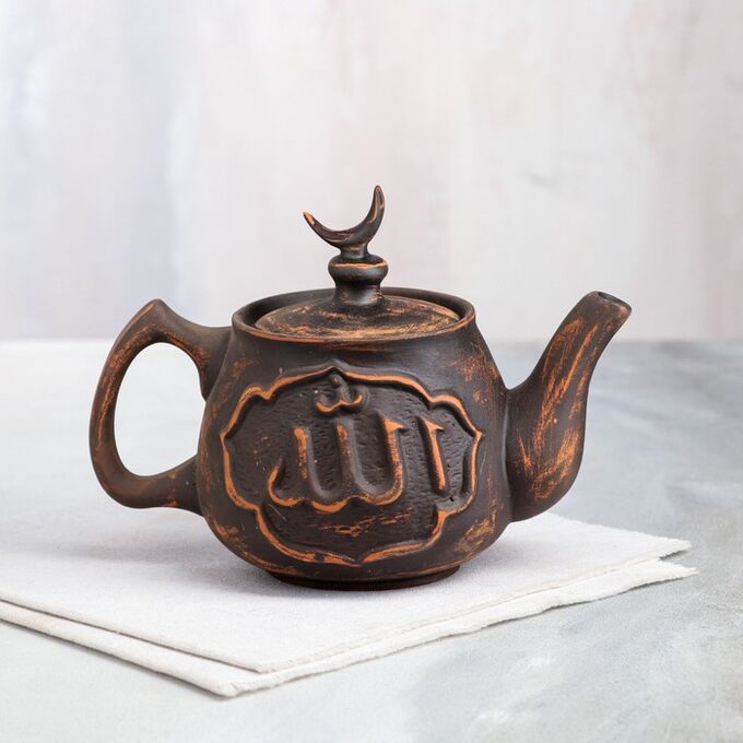 СИМА-ЛЕНД Чайник для заварки &quot;Арабский&quot;, гончарный, красная глина, 0.8 л