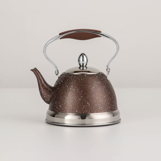 Чайник заварочный с ситом «Звёздное небо», 1 л, индукция, цвет коричневый