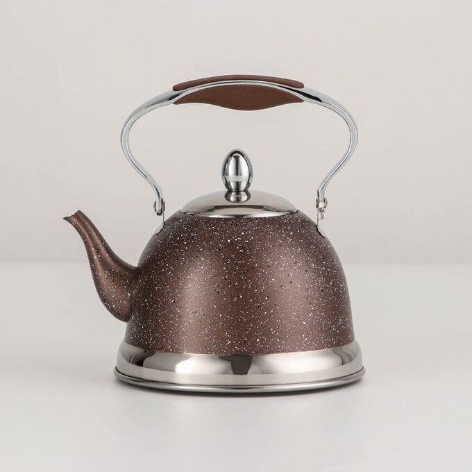 Чайник заварочный с ситом «Звёздное небо», 1,2 л, индукция, цвет коричневый