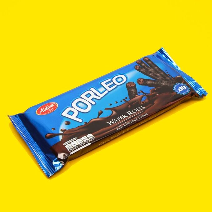 СИМА-ЛЕНД Шоколадные вафельные трубочки Porleo с шоколадным кремом, 40 г