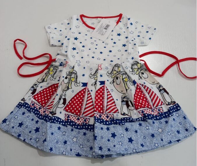 CherryMom Платье для девочки хлопок короткий рукав