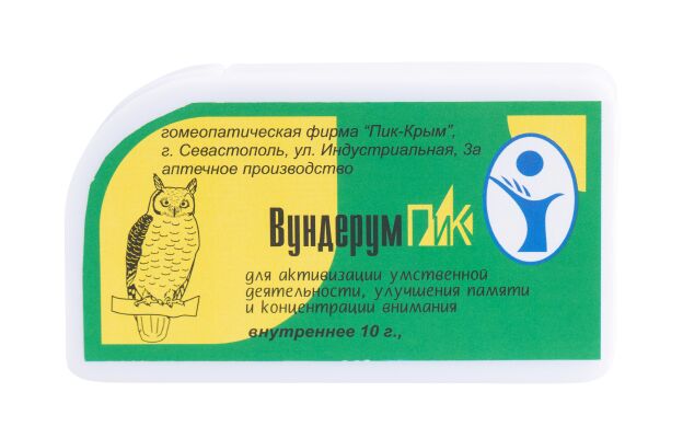 Мёд и конфитюр Вундерум-ПиК гомеопатические гранулы для улучшения памяти 10 гр.