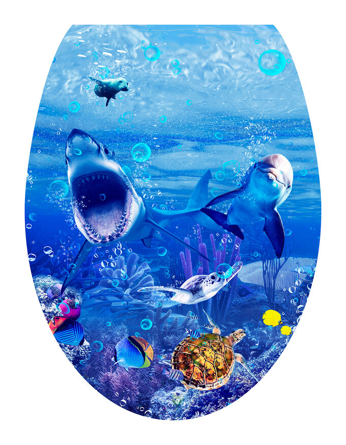Декоративные виниловые наклейки 30х40 см Мир подводных глубин
