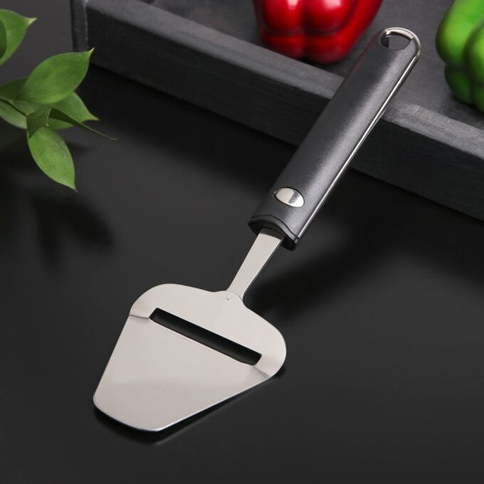 СИМА-ЛЕНД Нож-лопатка для сыра Bonjo, 25x7,7 см, рабочая часть 8,5 см, цвет чёрный