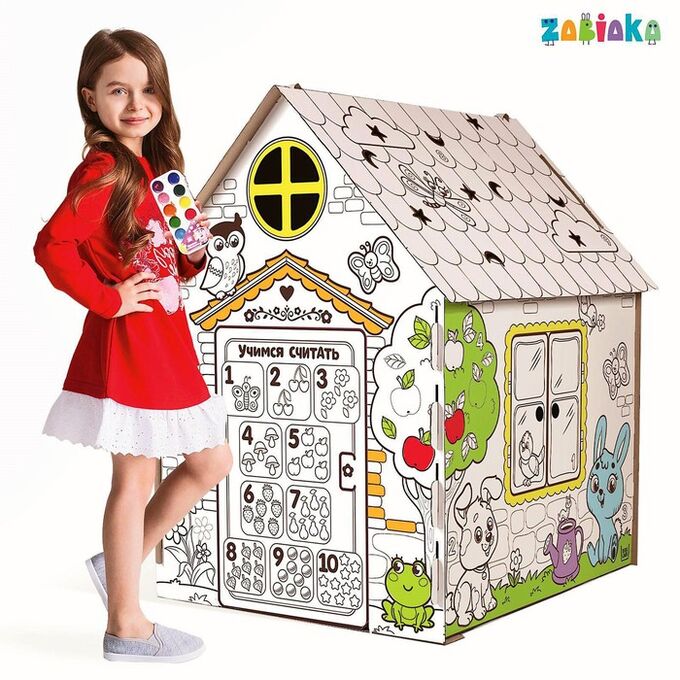 ZABIAKA Дом-раскраска из картона «Мой домик»