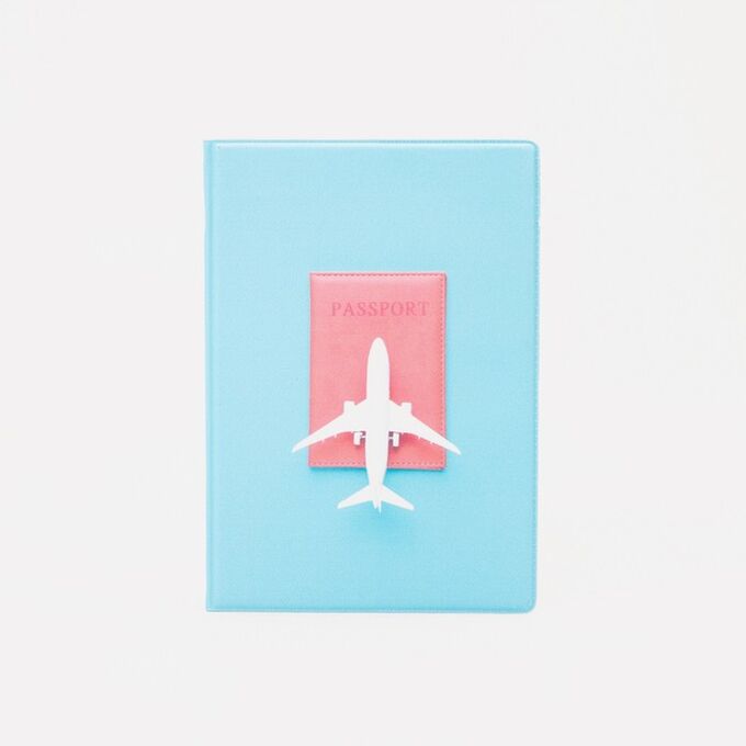 Обложка для паспорта, цвет голубой 7560937