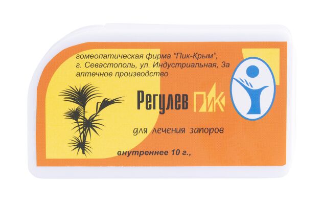 Мёд и конфитюр Регулев-ПиК гомеопатические гранулы при запорах 10 гр.