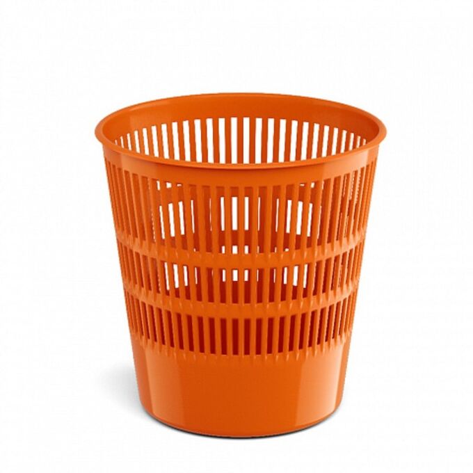 ERICH KRAUSE Корзина для бумаг и мусора ErichKrause Neon Solid, 12 литров, пластик, сетчатая, оранжевый неон
